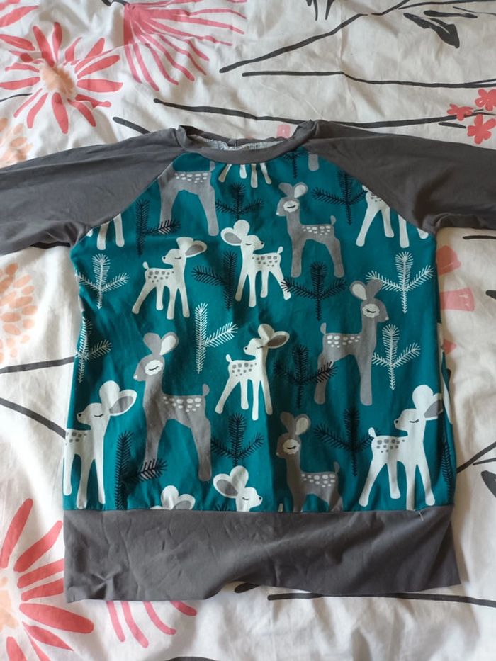 Sweat léger motif biches 8-9 ans - photo numéro 2