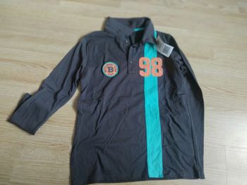 T-shirt manches longues col chemise 12 neuf