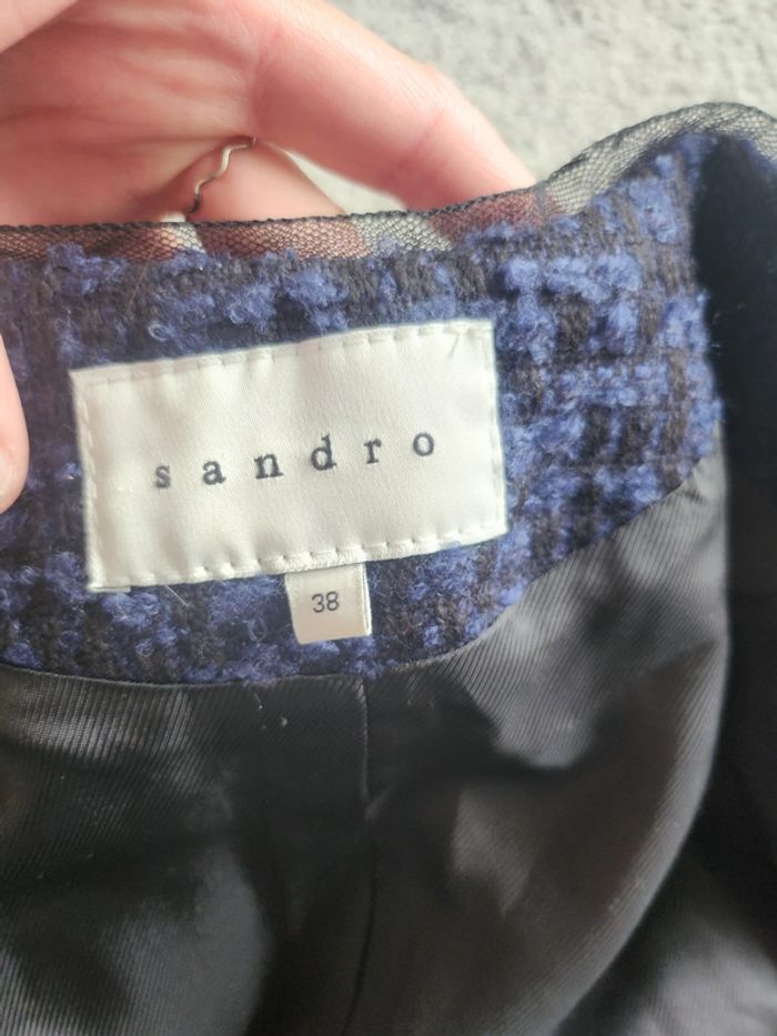 Blazer/ veste Sandro marine et noir Taille 38 - photo numéro 6