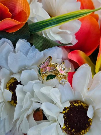 Bague papillon et ses fleurs
