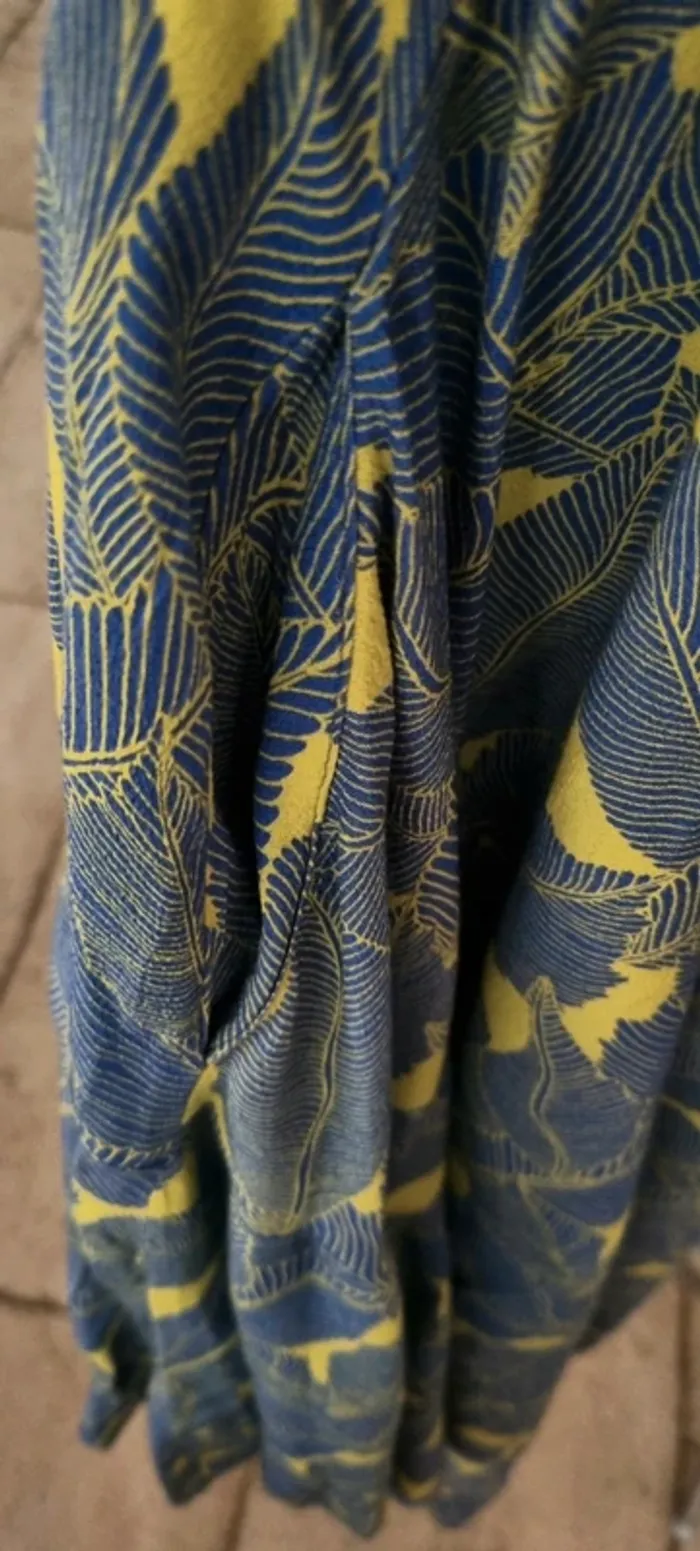 Robe longue imprimée bleu vert h&m 38 - photo numéro 10