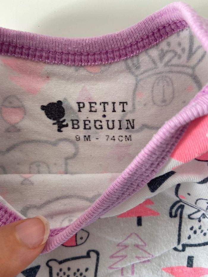 Body manche longue petit beguin bebe fille 9 mois 71 cm - photo numéro 2