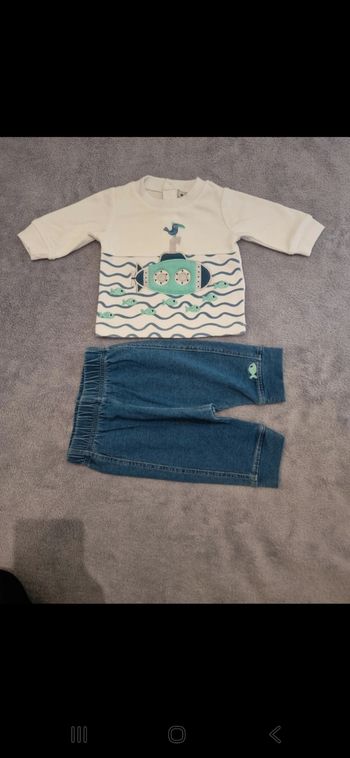 Ensemble bebe motif petit poisson