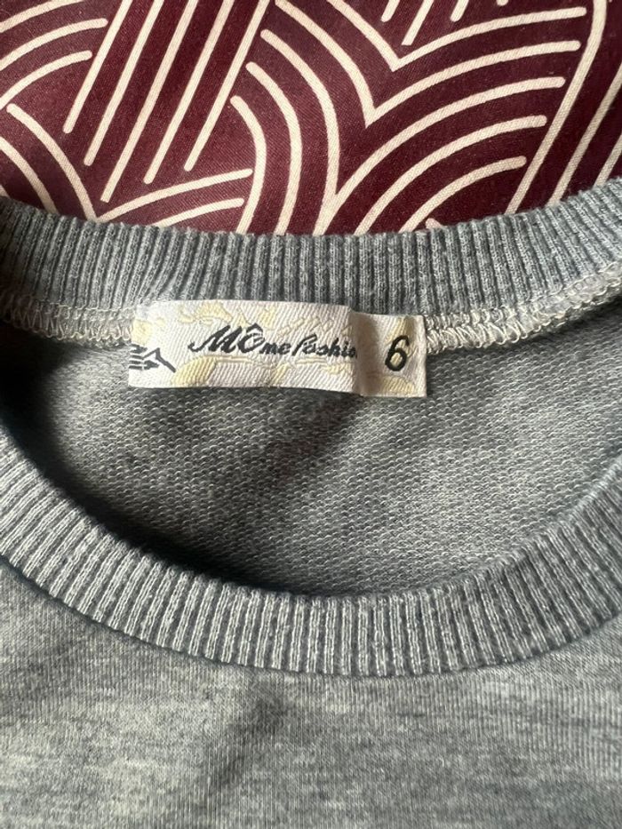 Pull gris fleur never Alain taille 6 ans - photo numéro 2