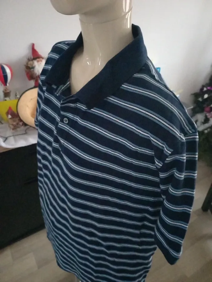 Polo homme rayé L - photo numéro 4