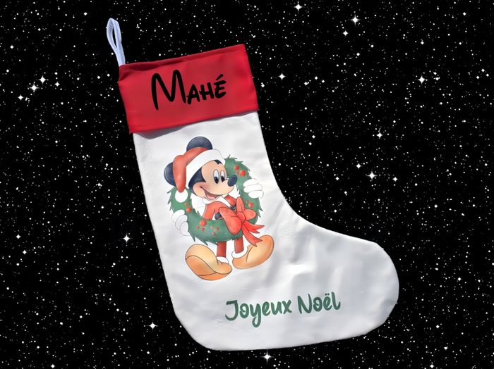 Chaussette de Noël personnalisée mickey
