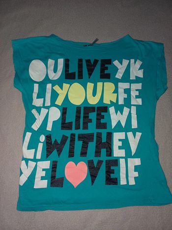 Superbe t shirt 12 ans fille