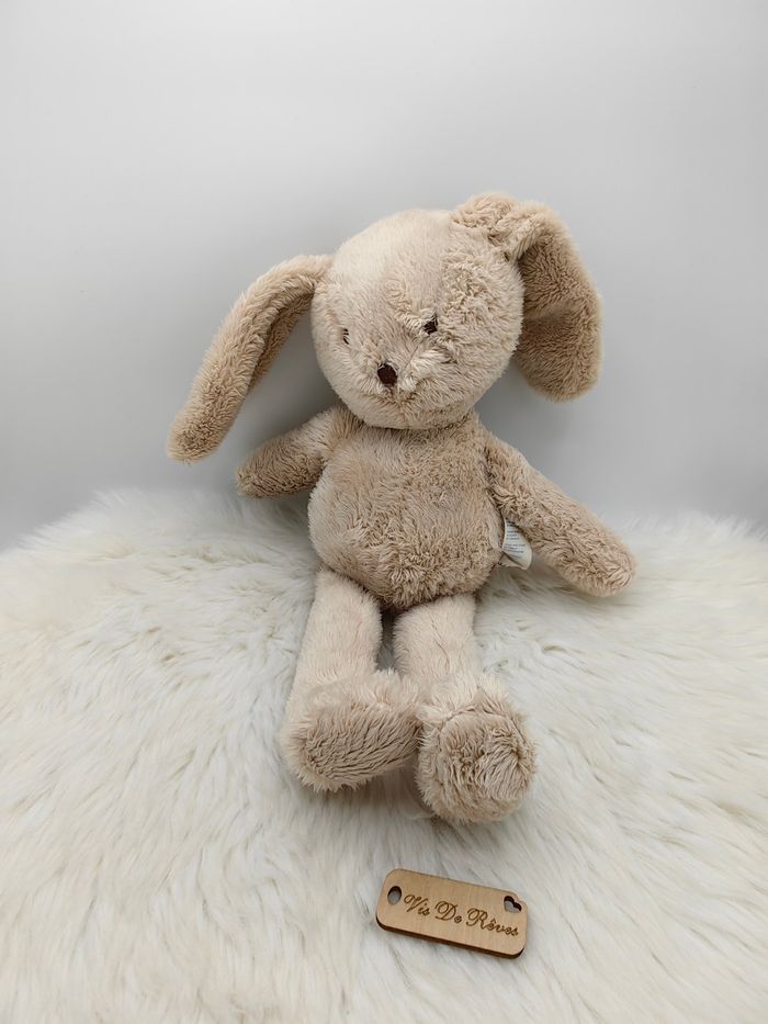Doudou peluche Lapin Beige Copains Câlins Natalys