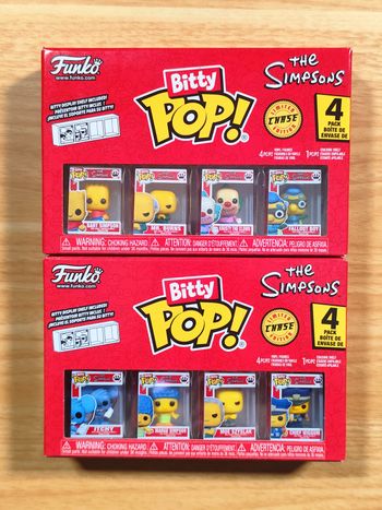 Lot 2 Boîtes Bitty Pop! The Simpsons - 8 Figurines dont 2 CHASE