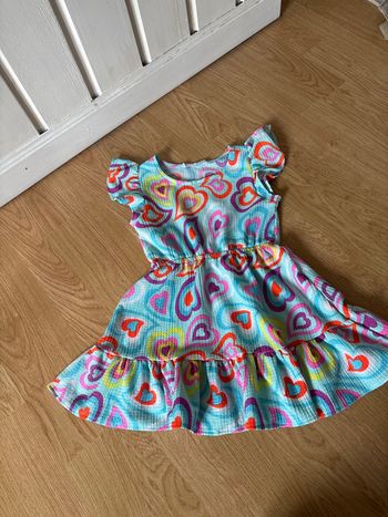 Robe d’été bleu à motif taille 6 ans terranova