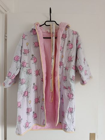 Peignoir rose et blanc 