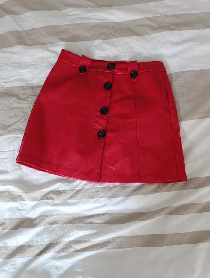 Mini jupe simili cuir