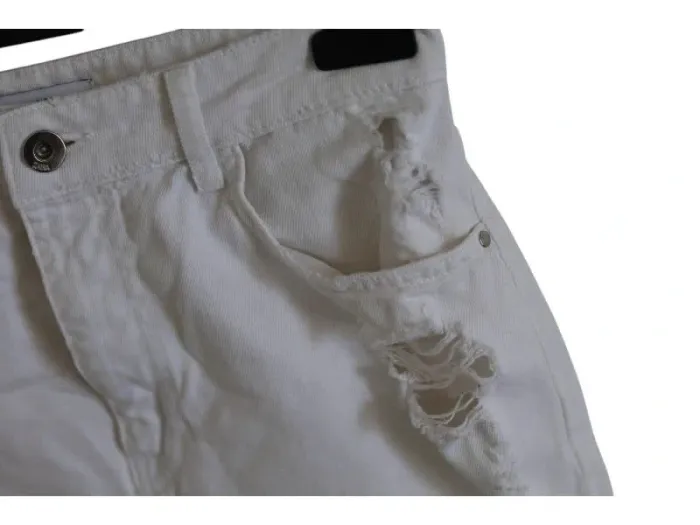 C59 short jeans blanc Zara 38 - photo numéro 2