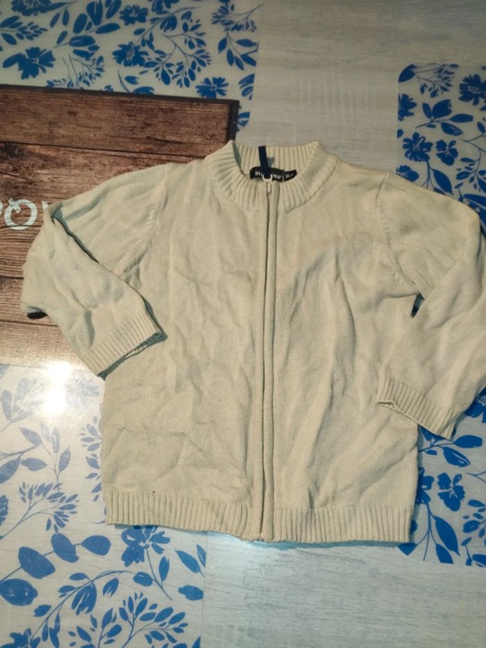 Gilet creme garcon 18mois