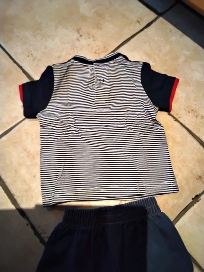 Joli ensemble short t-shirt taille 6 mois - photo numéro 3