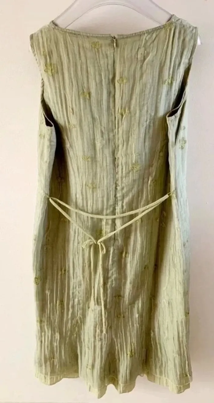 🫒 Ensemble robe + veste 46 vert anis - photo numéro 2