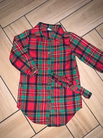 Robe chemise à carreaux