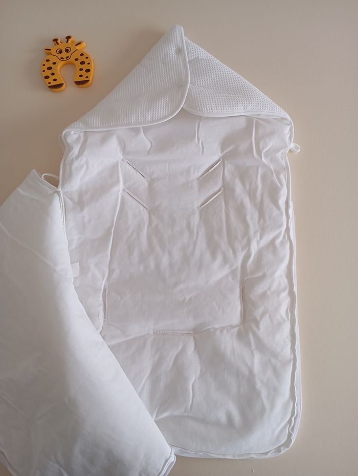 Nid d'ange bébé 100%coton blanc - photo numéro 2