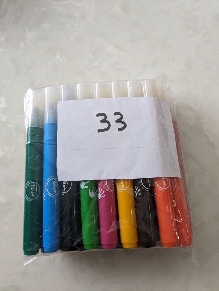 Lot de 33 feutres  Pichon, à grosse pointe. - photo numéro 9