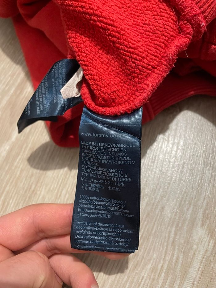 Tommy Hilfiger sweat à capuche rouge / Taille: S / (cordon manquant) - photo numéro 5