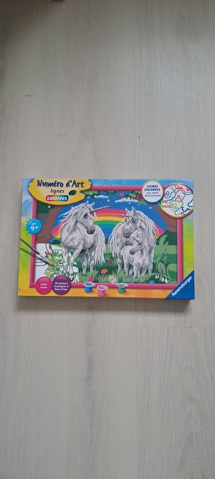 Numéro d'art lignes colorées