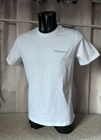 T-shirt blanc brodé arnacoeur M Arnacoeur