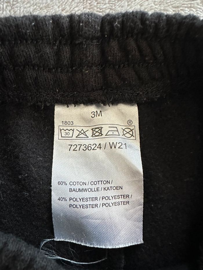 Jogging bébé garçon noir - 3 mois - photo numéro 3