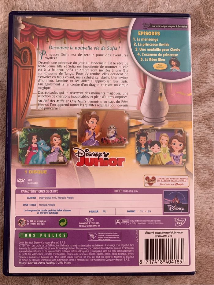Lot dvd Disney princesse Sofia - photo numéro 5