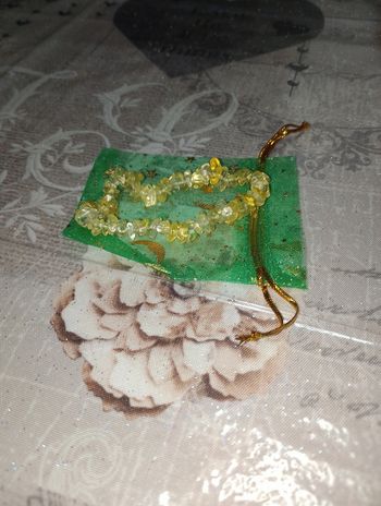 Bracelet baroque jaune