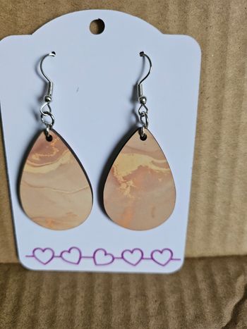 Boucles d'oreilles marbré neuve