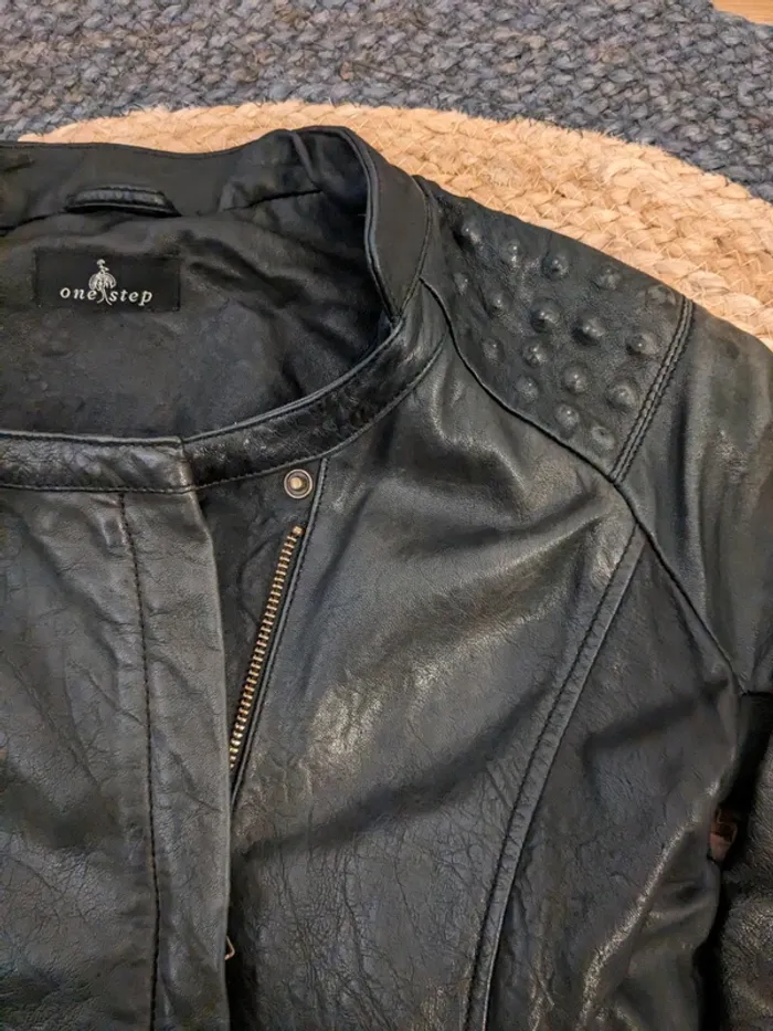 Veste en cuir d agneau i.code - photo numéro 2
