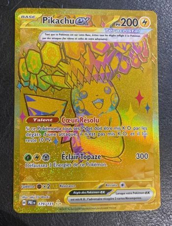 Pikachu ex 179/131 Gold – Évolutions Prismatiques