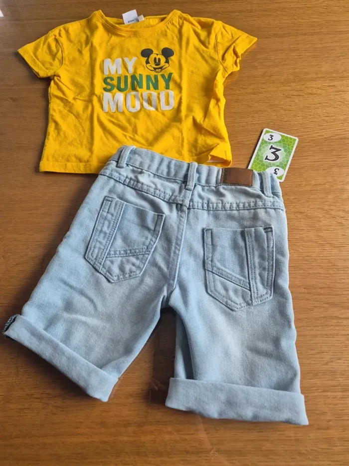 Lot tee shirt short 3 ans - photo numéro 2