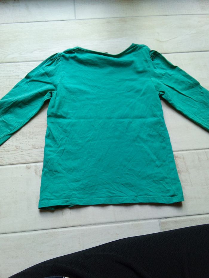 T-shirt vert manches longues motif étoile Tao 8 ans - photo numéro 4