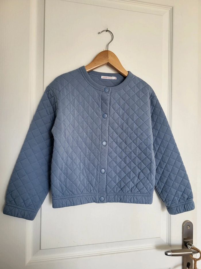 Veste quiltée monoprix 8 ans coton bio oeko tek bouton pression - photo numéro 2