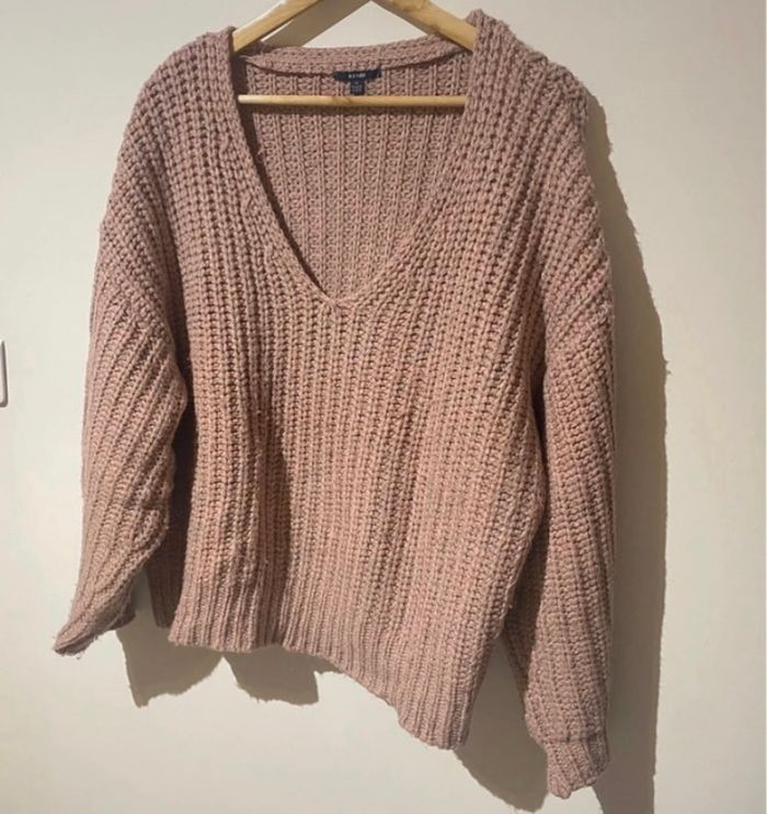 Pull en laine rose clair