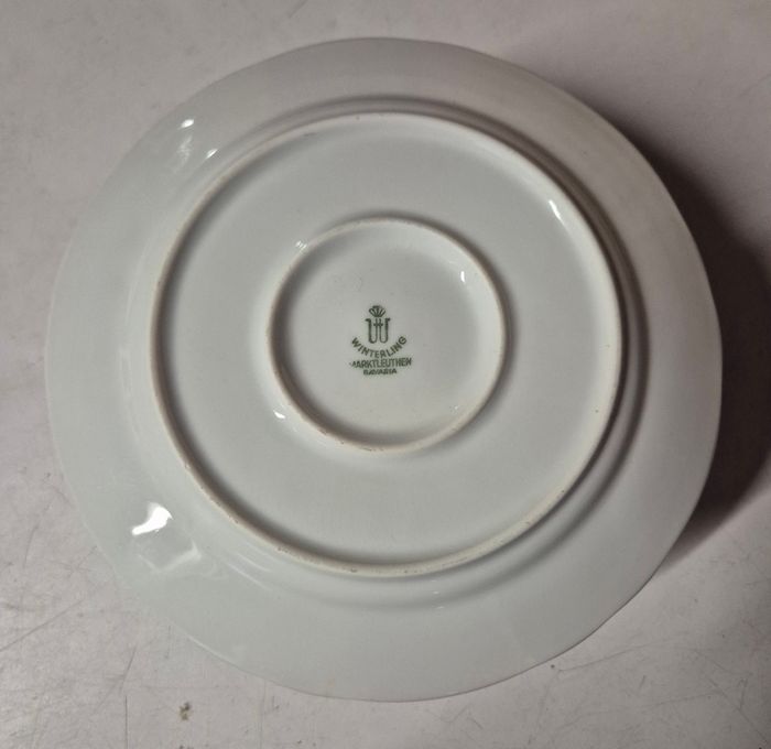 Sauciere porcelaine blanche fleurie bleu bol à sauce avec soucoupe winterling markletheuthen bavaria - photo numéro 4