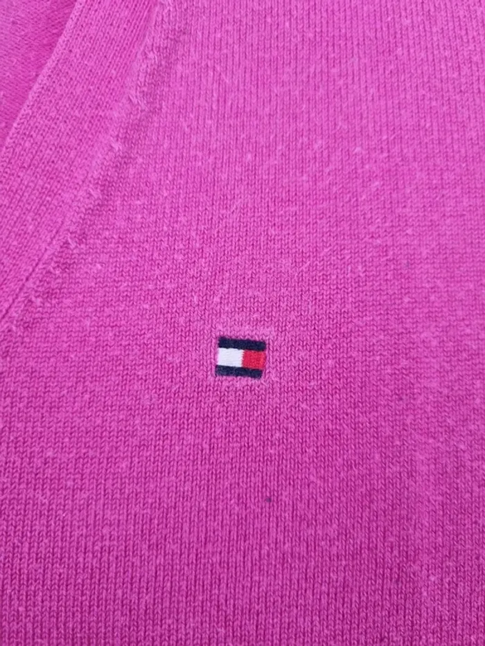 Pull col V Tommy Hilfiger fuschia – Taille S/36 Femmes - photo numéro 5
