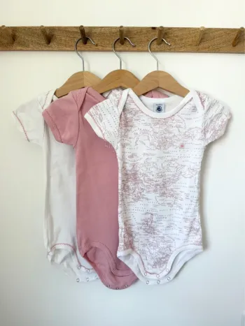 Lot de 3 bodies Petit Bateau