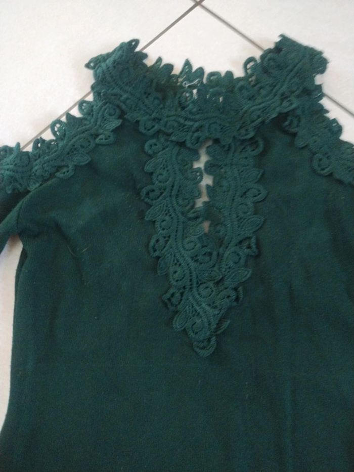 Robe moulante courte verte foncé - photo numéro 2