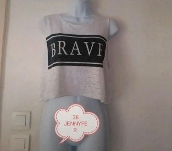 Top blanc noir femme.38..