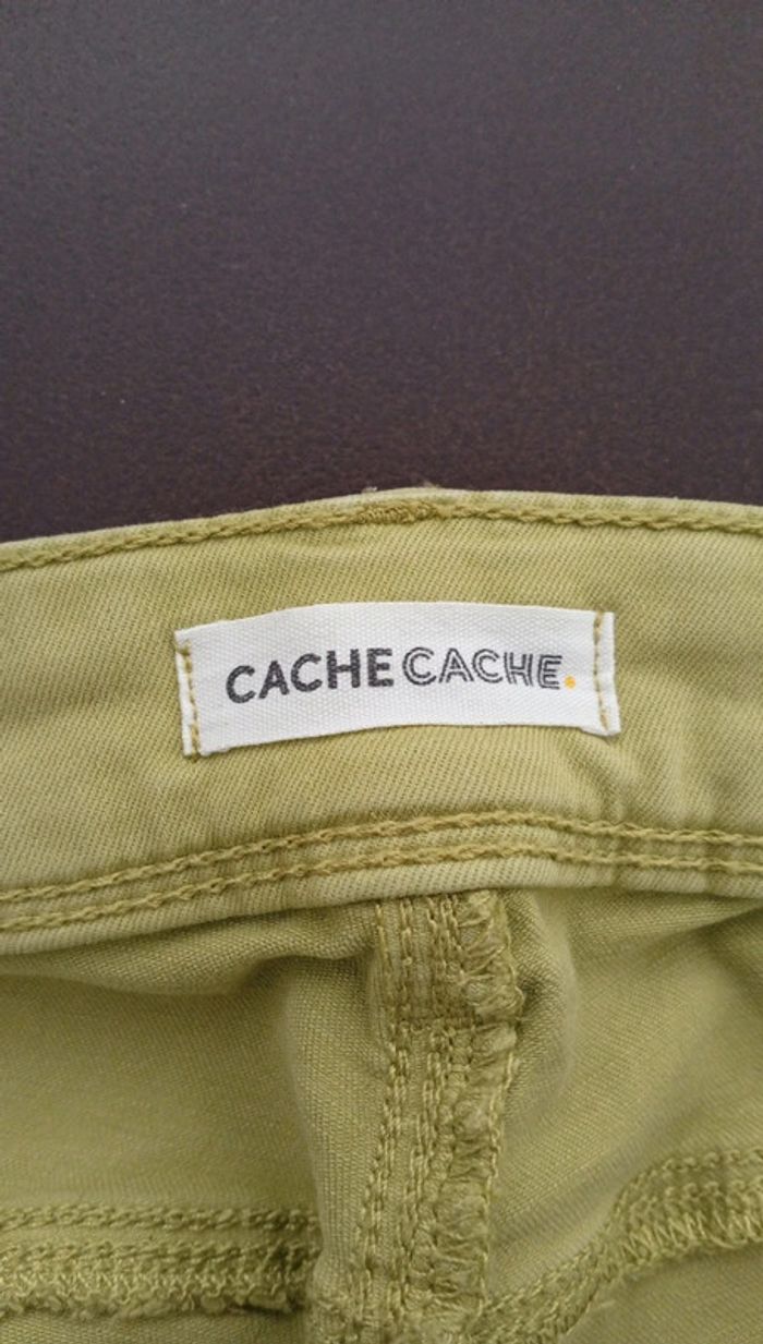 Jeans slim vert. Cache Cache. Taille 40 - photo numéro 6