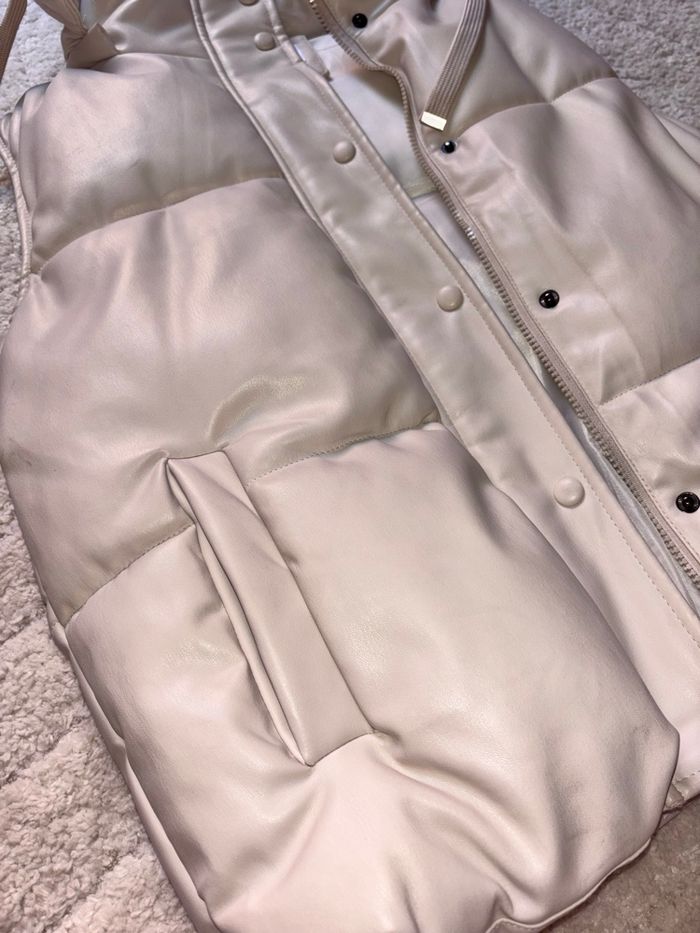 Doudoune sans manche beige - photo numéro 3