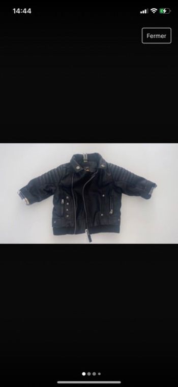 Blouson bebe garçon cuir 6 mois