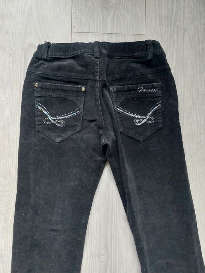 Pantalon en velours noir Miss Gems taille 14 ans - photo numéro 6