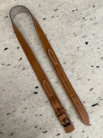 Ceinture marron clair en cuir vintage