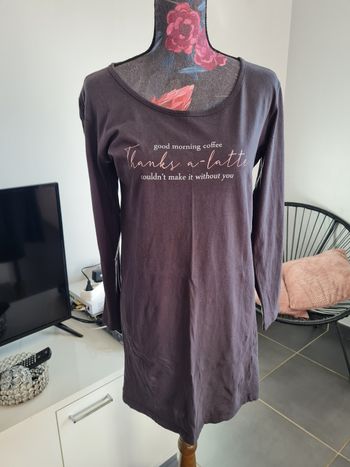 Chemise de nuit grise zeeman