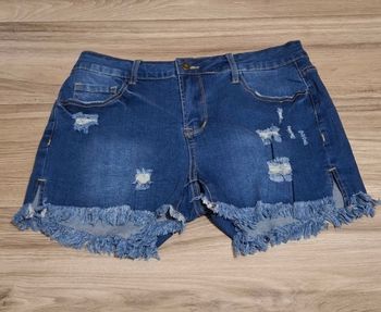 Short en jeans pour femmes décontracté bleu