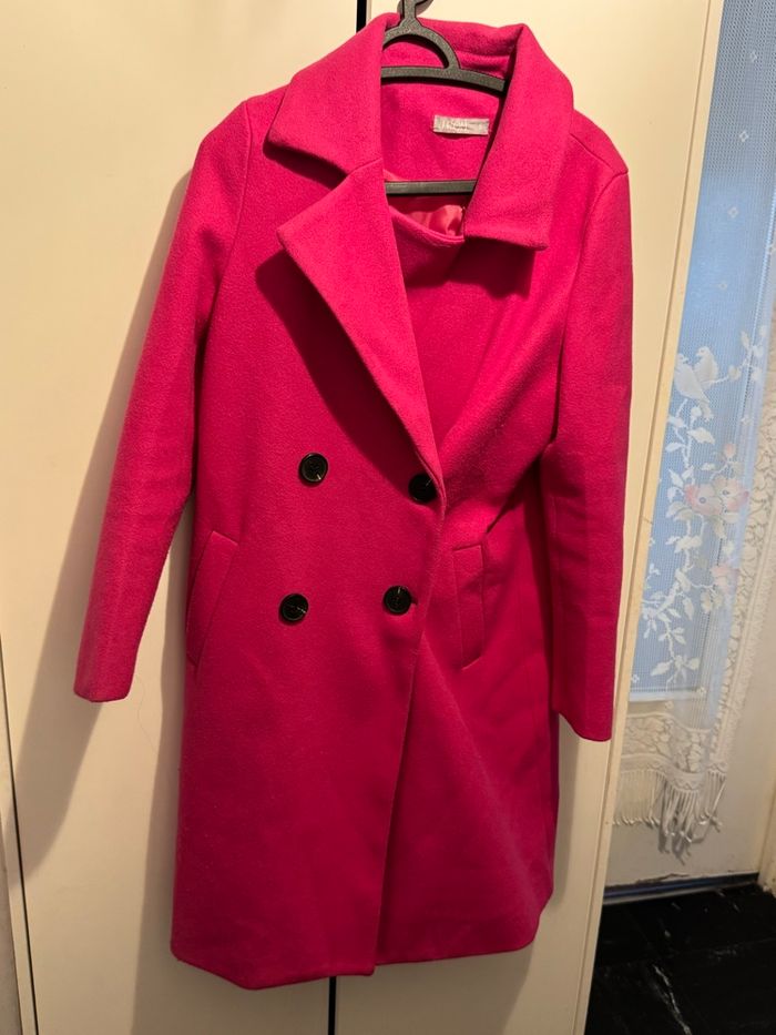 Manteau rose fuchsia