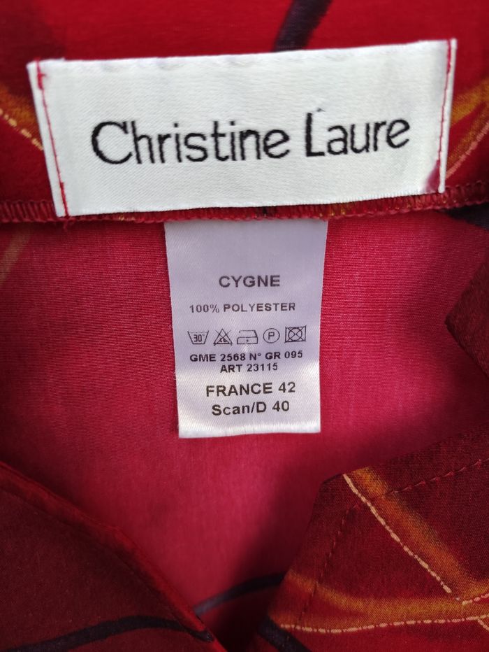 Chemisier rouge Christine Laure - photo numéro 4